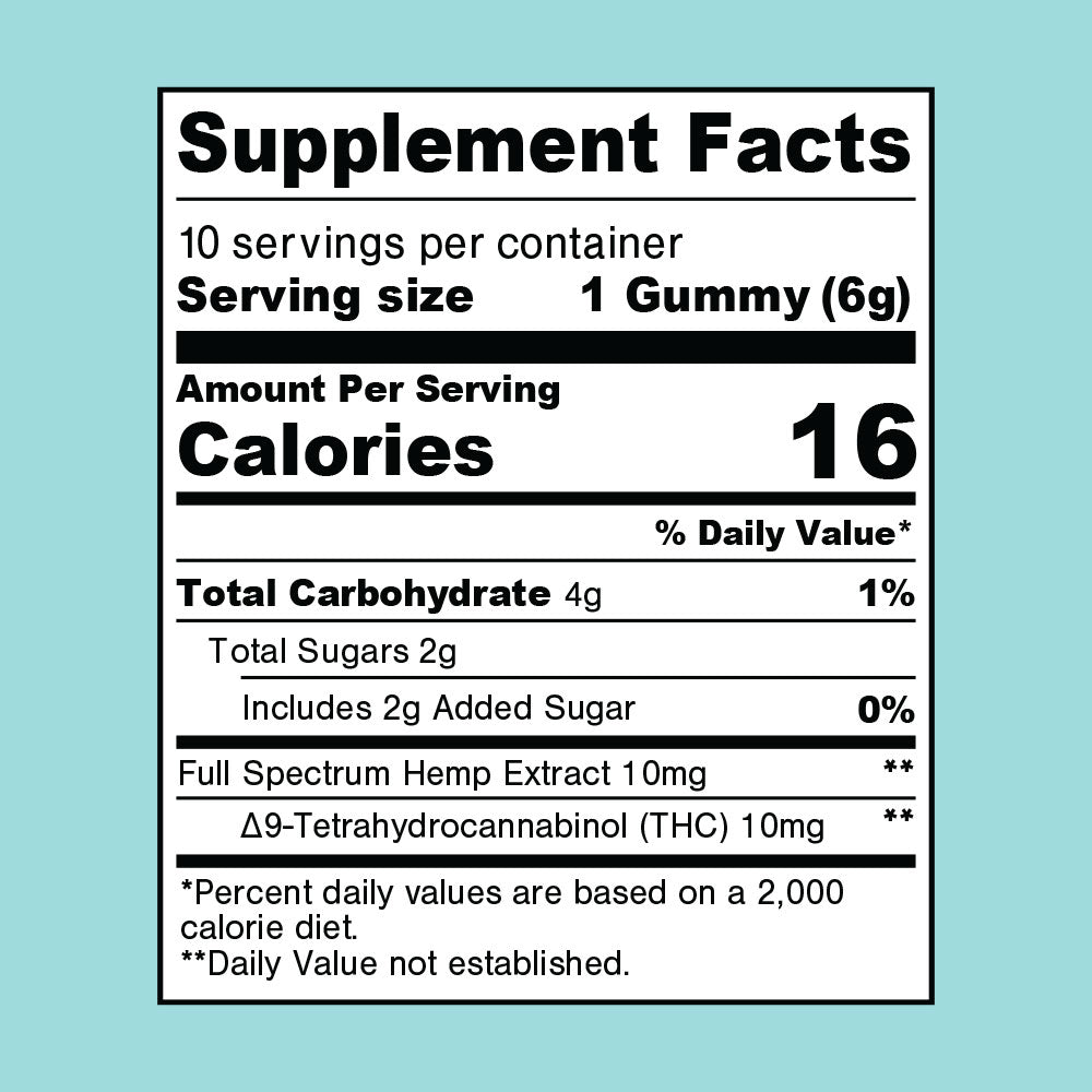 100mg Delta 9 THC | Indica Fruit Punch Gummies | 10pk – Zen